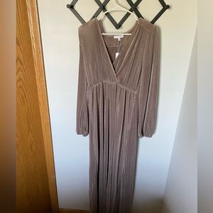 Venus Autumn Orchid Pleated Maxi Dress